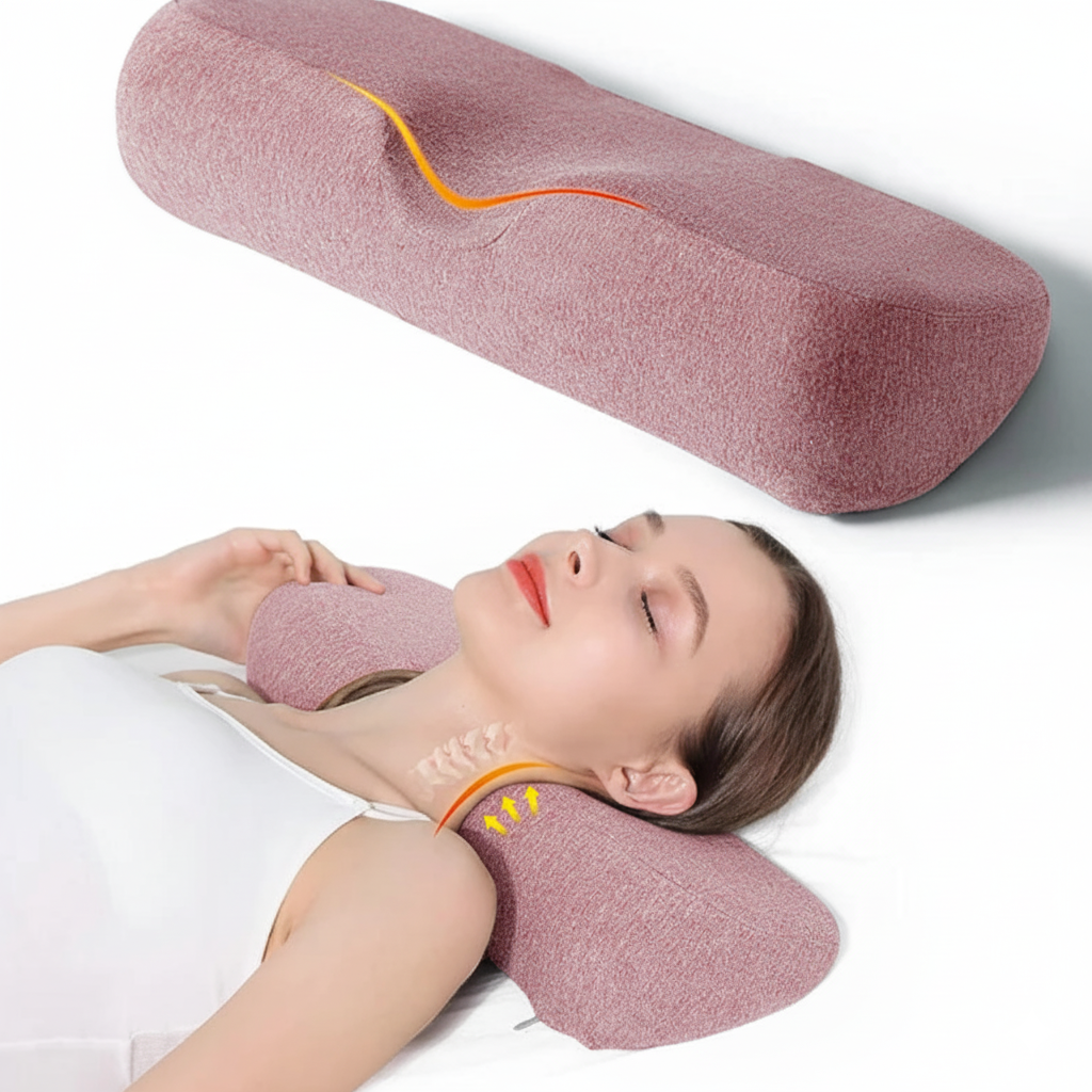 Oreiller Cervical Ergonomique Mémoire de Forme – Soulagement des Douleurs Cervicales & Sommeil Réparateur