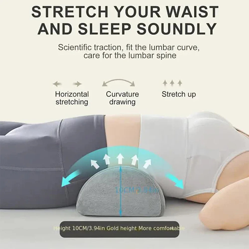 Oreiller Demi-Lune en Mousse Mémoire – Soulagement Cervical, Genoux & Dos | Confort Ergonomique Maison & Voyage