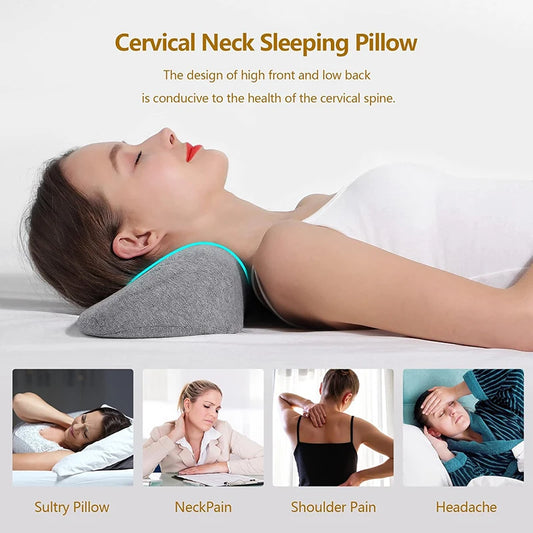 Oreiller Cervical Ergonomique Mémoire de Forme – Soulagement des Douleurs Cervicales & Sommeil Réparateur