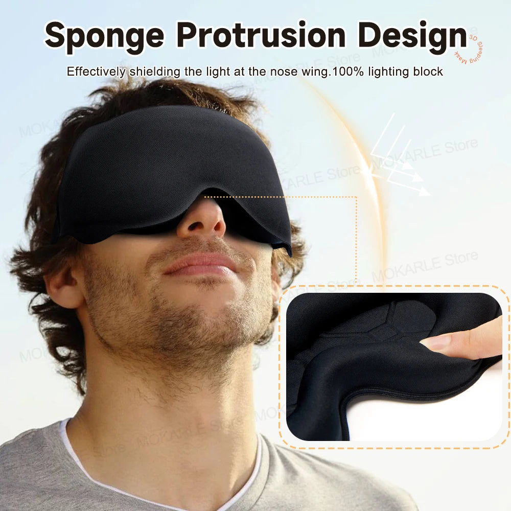 Masque de Sommeil 3D – Obscurité Totale & Confort Ultra-Doux