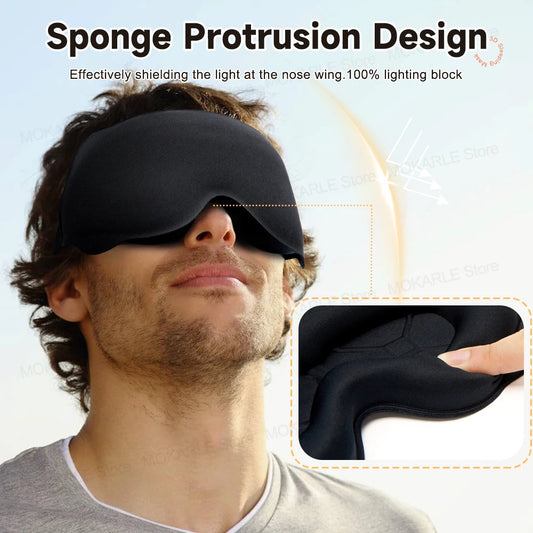 Masque de Sommeil 3D – Obscurité Totale & Confort Ultra-Doux