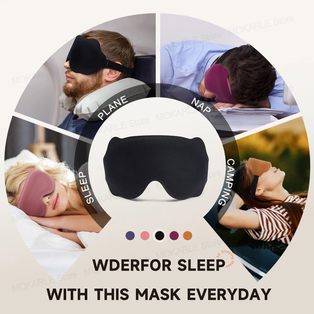 Masque de Sommeil 3D – Obscurité Totale & Confort Ultra-Doux