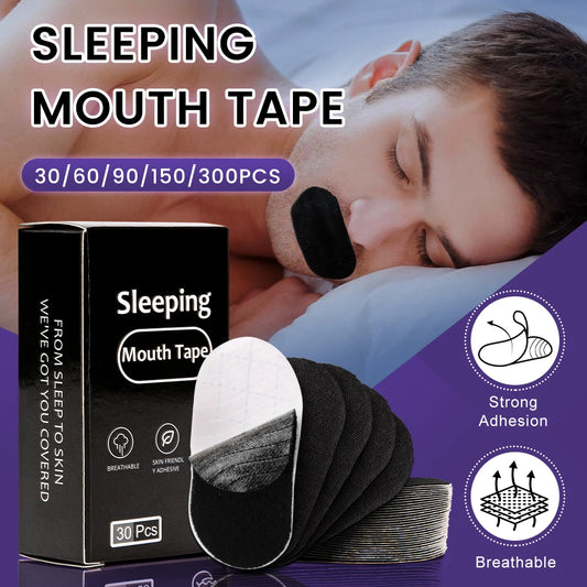 Ruban Buccal Anti-Ronflement – Améliore le Sommeil, Réduit le Ronflement & Favorise la Respiration Nasale