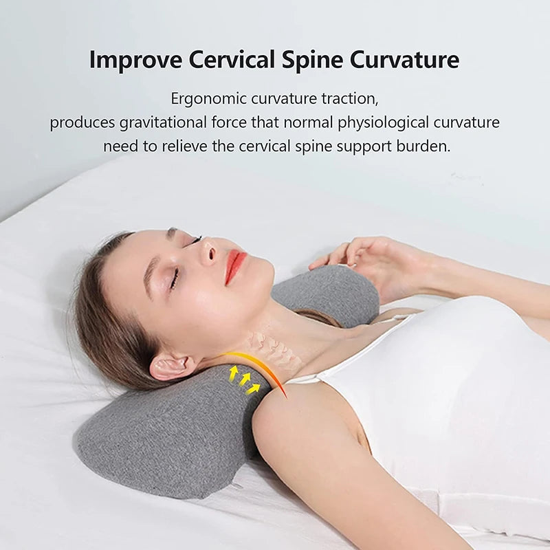 Oreiller Cervical Ergonomique Mémoire de Forme – Soulagement des Douleurs Cervicales & Sommeil Réparateur
