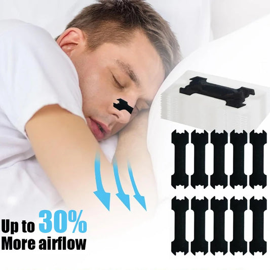 Bandelettes Nasales Anti-Ronflement – Respiration Améliorée & Sommeil Réparateur (10/30/60 PCS)