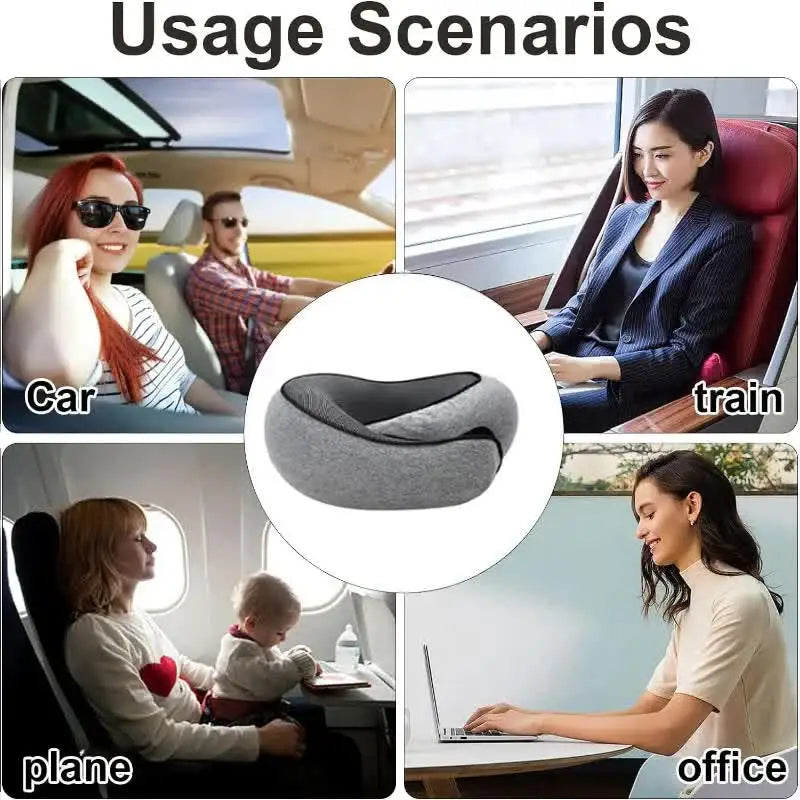 Oreiller de Voyage U-Shape Mémoire de Forme – Confort Cervical Portable & Soutien Ergonomique