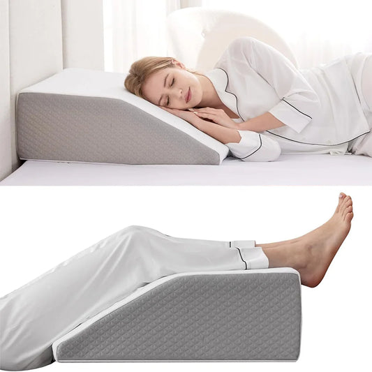 Oreiller Élévateur de Jambes en Mousse à Mémoire de Forme – Repos, Circulation & Soulagement des Douleurs