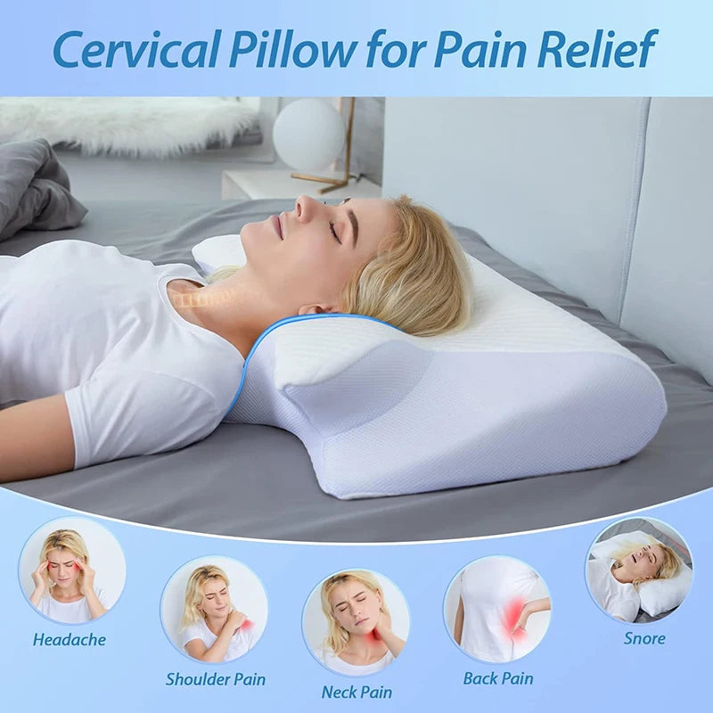 Oreiller Ergonomique à Mémoire de Forme – Soutien Cervical & Confort Optimal pour un Sommeil Réparateur